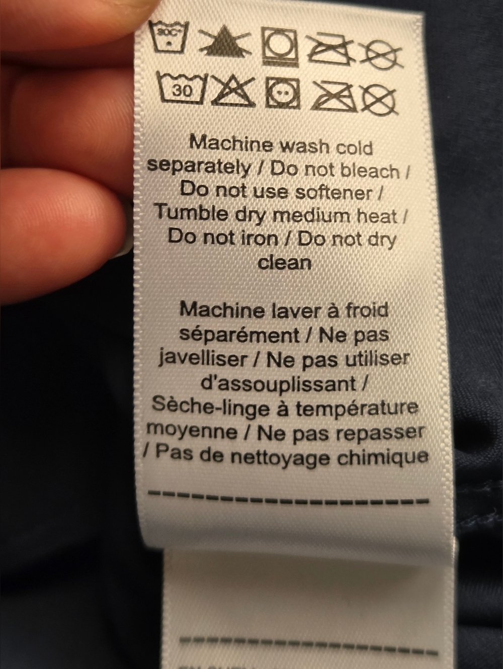 UNTUCKit Gironde Navy Blue Performance Shirt - Slim Fit Large - Picture 11 of 13